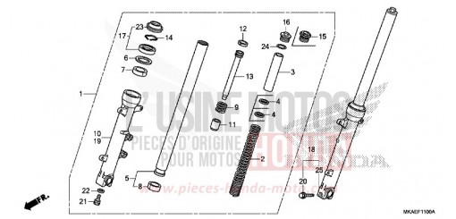 GABEL, VORNE NC750DJ de 2018